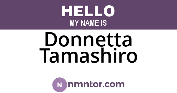 Donnetta Tamashiro