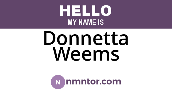 Donnetta Weems