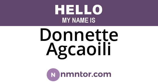 Donnette Agcaoili