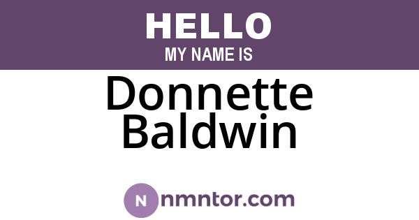 Donnette Baldwin