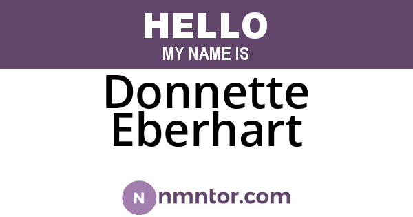 Donnette Eberhart