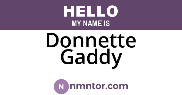 Donnette Gaddy