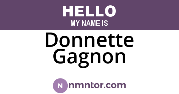 Donnette Gagnon