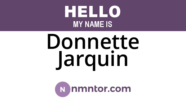 Donnette Jarquin