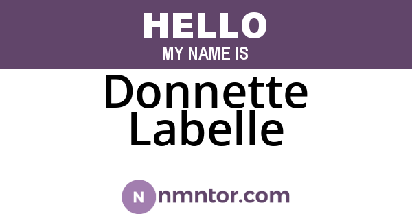 Donnette Labelle