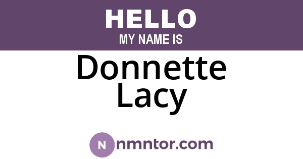 Donnette Lacy