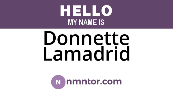 Donnette Lamadrid