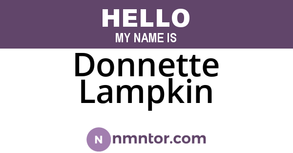 Donnette Lampkin