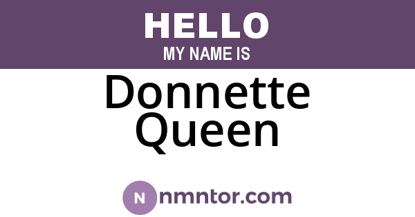 Donnette Queen