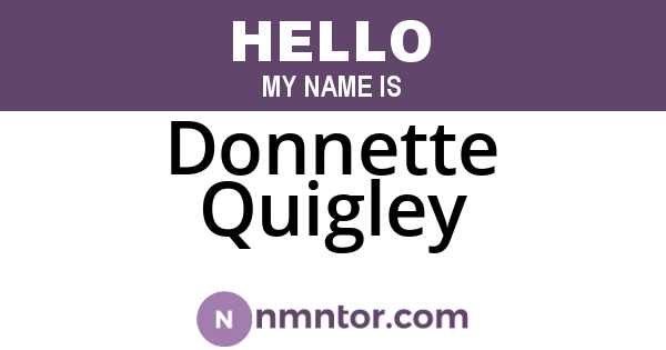 Donnette Quigley