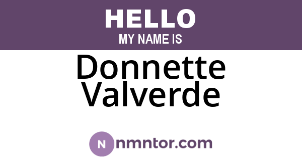 Donnette Valverde