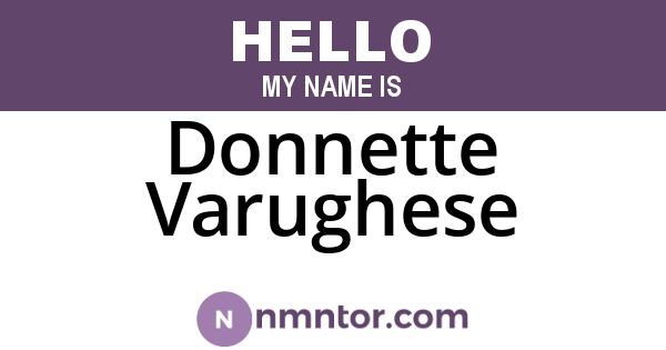 Donnette Varughese