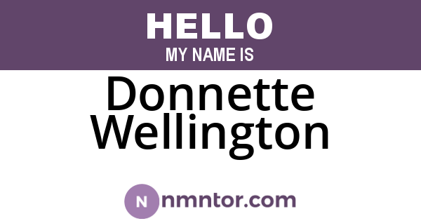 Donnette Wellington