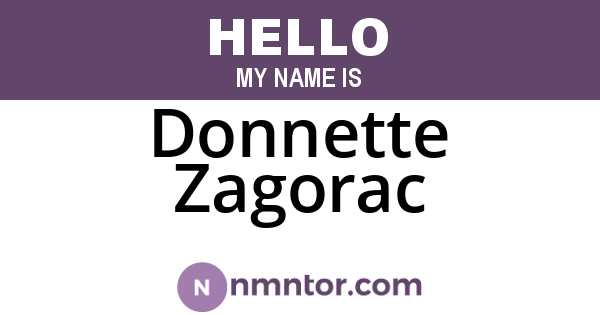 Donnette Zagorac