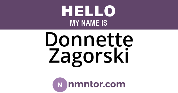 Donnette Zagorski
