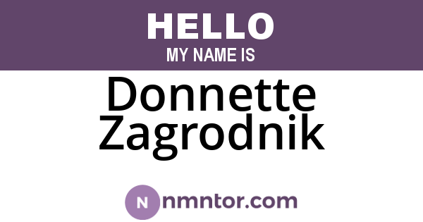 Donnette Zagrodnik