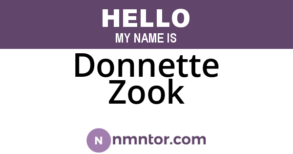 Donnette Zook