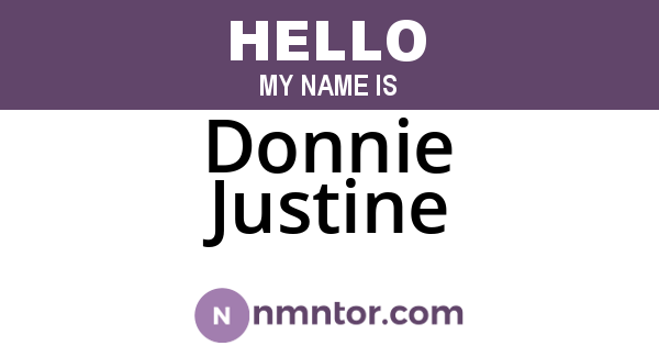 Donnie Justine