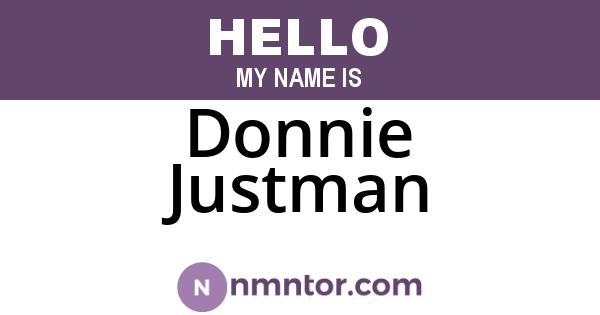 Donnie Justman