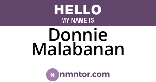 Donnie Malabanan