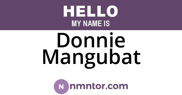 Donnie Mangubat