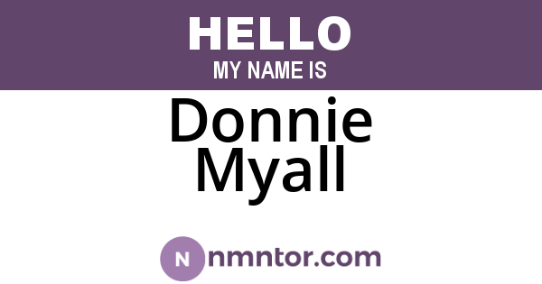 Donnie Myall