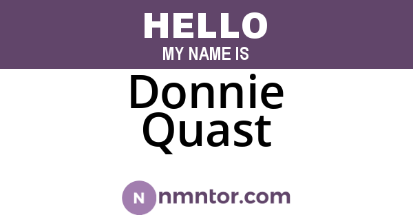 Donnie Quast