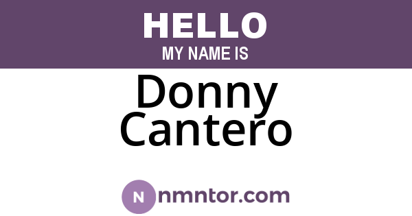 Donny Cantero