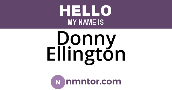 Donny Ellington