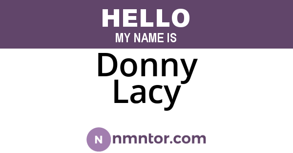 Donny Lacy