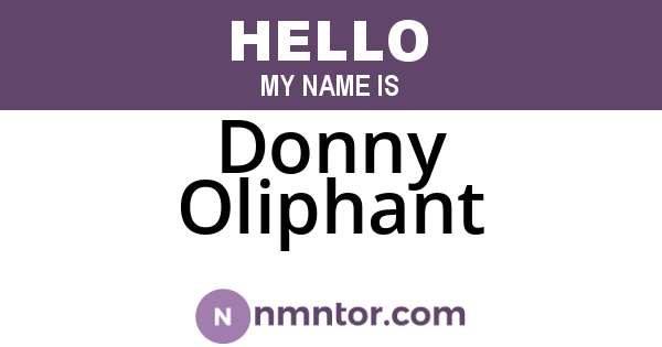 Donny Oliphant