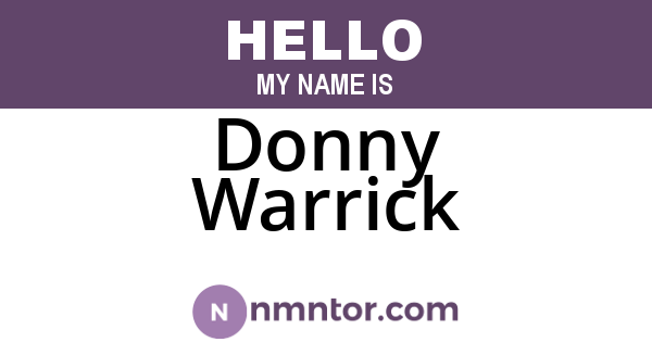 Donny Warrick