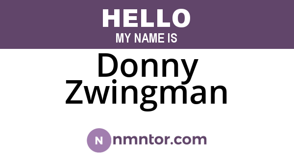 Donny Zwingman