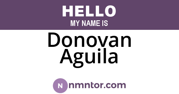 Donovan Aguila