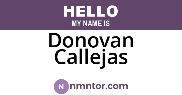 Donovan Callejas