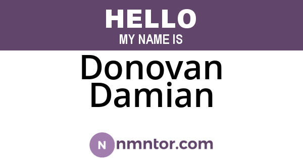 Donovan Damian