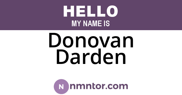 Donovan Darden