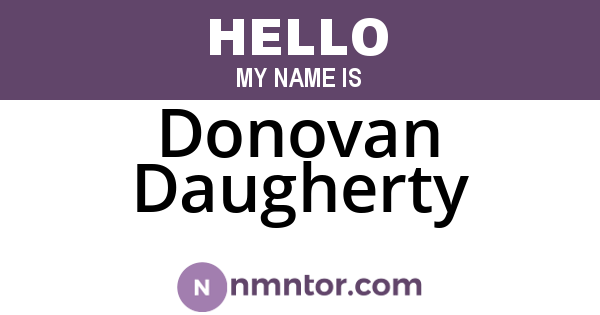 Donovan Daugherty