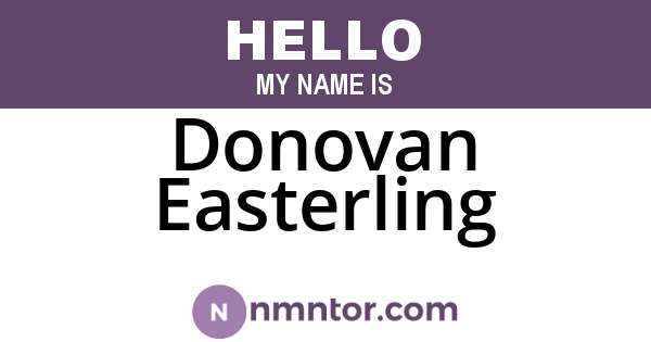 Donovan Easterling