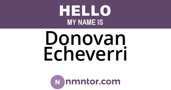 Donovan Echeverri