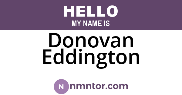 Donovan Eddington