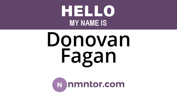 Donovan Fagan