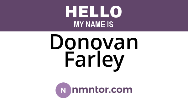 Donovan Farley