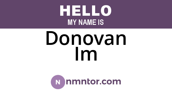 Donovan Im