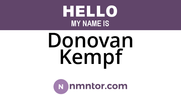 Donovan Kempf