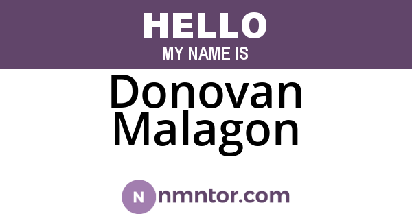 Donovan Malagon
