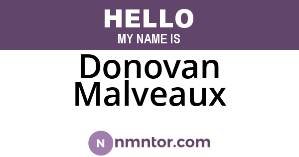 Donovan Malveaux