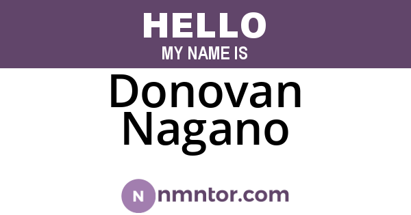 Donovan Nagano