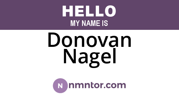 Donovan Nagel