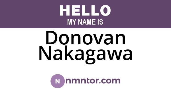 Donovan Nakagawa